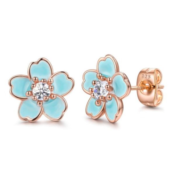 O1CN01t8y1X91Sgumwgozxb_2217714512277-0-cib Wholesale Cute and Versatile Multi-color Cherry Blossom Earrings