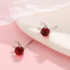 Wholesale Christmas Deer Alloy Stud Earrings