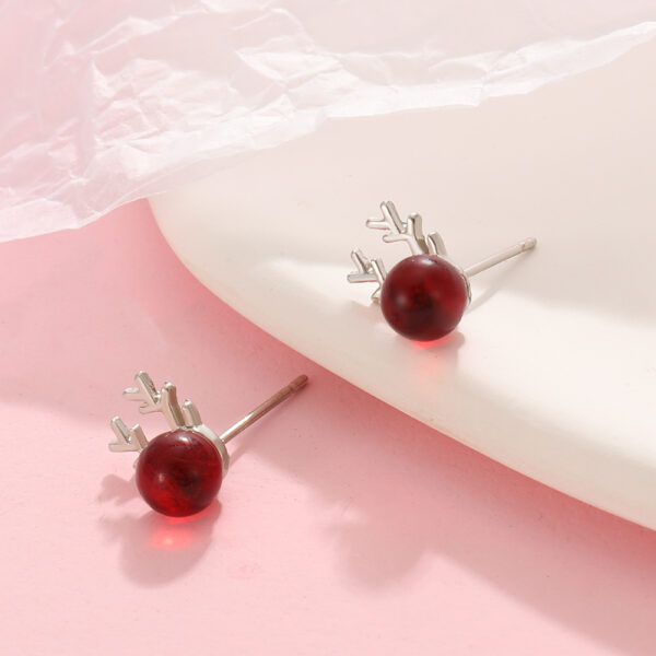 Wholesale Christmas Deer Alloy Stud Earrings