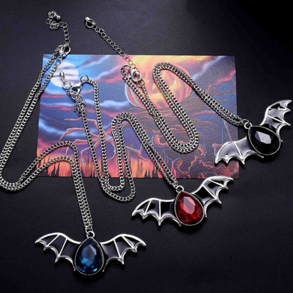 Wholesale Halloween Batpunk Pendant Sweaters Alloy Necklace