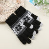 Wholesale Christmas Snowflake Touch Screen Knitted Thickened Gloves