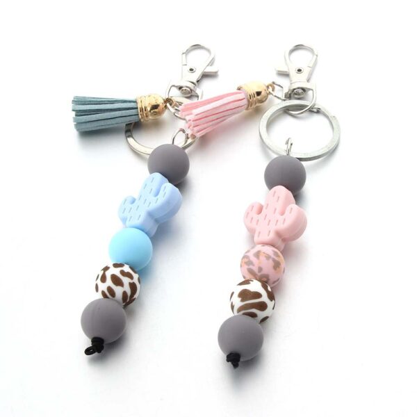 O1CN01tCEkaU1bYW1GVqQ4E_2216822363477-0-cib Wholesale Cartoon Cactus Food Grade Silicone Beads Keychain