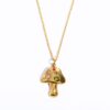 Wholesale Golden Mushroom Lucky Symbol Gold Plated Necklace