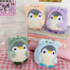 Wholesale Cute Plush Bear Transformed Into Penguin Backpack Doll Plush Pendant Keychain