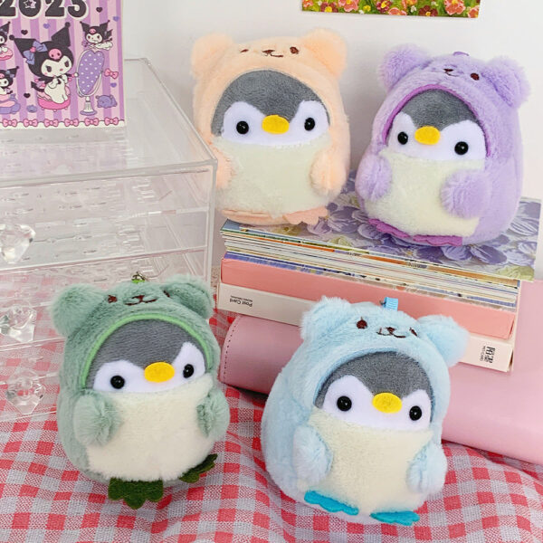 Wholesale Cute Plush Bear Transformed Into Penguin Backpack Doll Plush Pendant Keychain