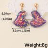 Wholesale Valentine's Day Resin Colorful Heart Earrings