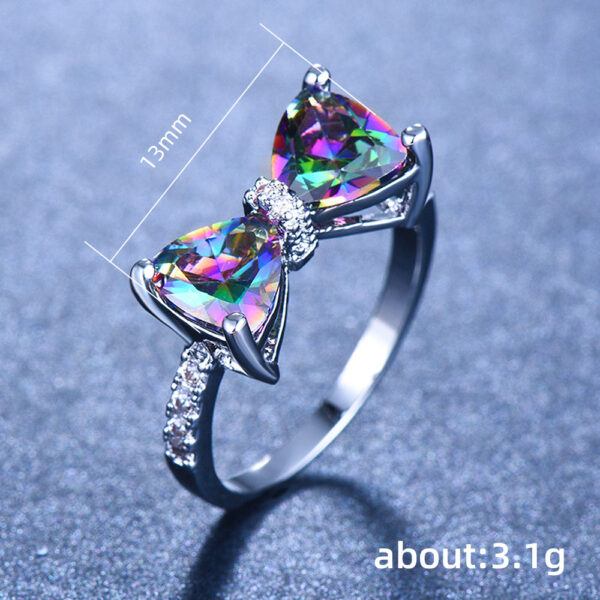 Wholesale Ring Bow Zircon Copper OLY-RS-CaoS006