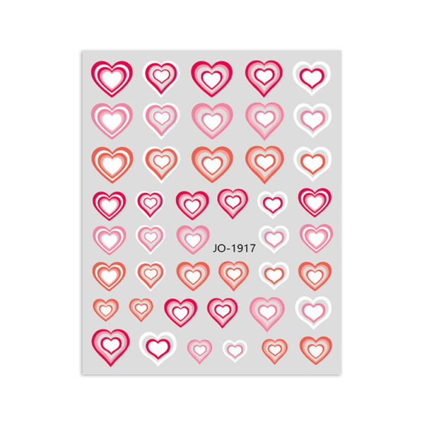 Wholesale Color Gradient Love Nail Art Sticker