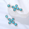 O1CN01tGdKYQ2LDsVqYWyUg_2206398079659-0-cib Wholesale Bohemian Retro Ethnic Style Alloy Turquoise Cross Earrings