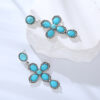 O1CN01tGdKYQ2LDsVqYWyUg__2206398079659-0-cib Wholesale Bohemian Retro Ethnic Style Alloy Turquoise Cross Earrings