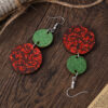 O1CN01tGkwlV1ZzPx3F7cxJ_2214986983265-0-cib Wholesale Christmas Round Double Sided Wooden Sequin Glitter Red and Green Earrings