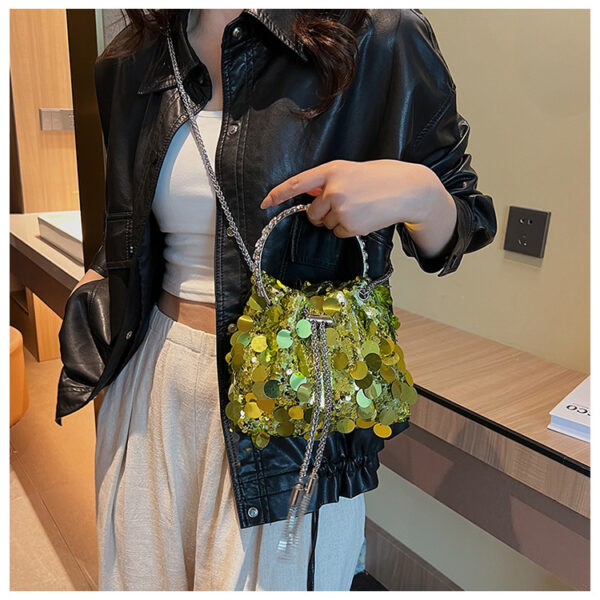 Wholesale Metal Tassel Sequin Dinner Bags, Portable Crossbody Bags