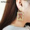 O1CN01tHtcrF23GTTMn6oX3_2207689617228-0-cib Wholesale Christmas Vintage Gold Geometric Square Frame Earrings