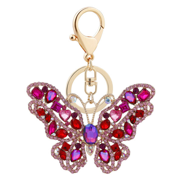 O1CN01tHwn8F2A5D9450xyQ_1874418151-0-cib Wholesale Zinc Alloy Crystal Full Diamond Butterfly Keychain