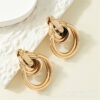 Wholesale Geometric Smooth Alloy Earrings