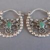 Wholesale Vintage Hollow Emerald Alloy Earrings