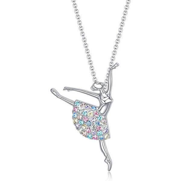 Wholesale Ballerina Girl Pendant Alloy Necklace