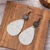 Wholesale Wooden Retro Style Natural Cork Crack Earrings