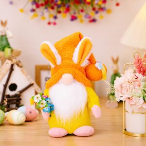 Orange Hat Easter Doll with Light