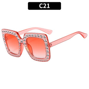 C21-dark pink frame double red film