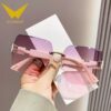 Wholesale Frameless Edge Gradient High-end Sunglasses