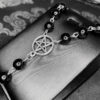O1CN01tOGSJT21w2GiB4Dlb_2212819817048-0-cib Wholesale Alloy Circle Pentagram Cross Black Beaded Necklace