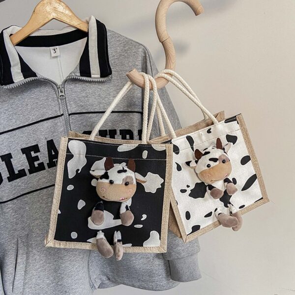 Wholesale large capacity graffiti cute calf canvas bag