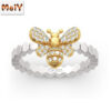O1CN01tSSDmR2N3usHnbXqH_4004959908-0-cib Wholesale Alloy Cute Bee Studded Diamond Ring