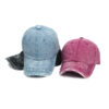 Wholesale Ripped Fashionable Washed Cotton Ripped Denim Simple Light Plate Hat