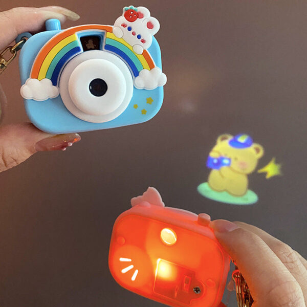 Wholesale Cute Rainbow Projection Camera PP Keychains