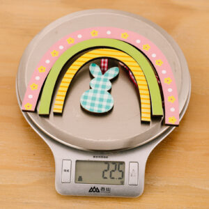 Easter wooden rainbow pendant rabbit