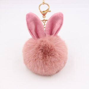 Bean paste powder / Rabbit plush pendant keychain