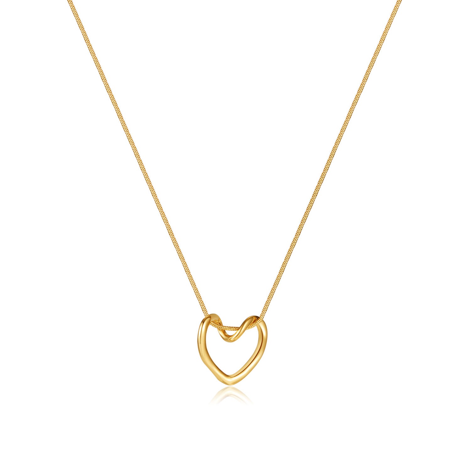 Wholesale Hollow Love Titanium Steel Necklace Clavicle Chain