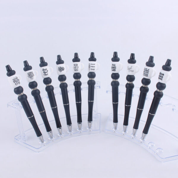 Wholesale Handmade Bead Pen Cartoon Cup Silicone Ballpoint Pen