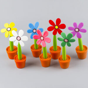 Wholesale Plastic Sun Flower Potted Ballpoint Pen