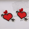 Wholesale Valentine's Day Love Bear Rose Flower Heart Shape Acrylic Earrings