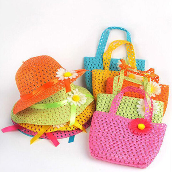 Wholesale Kids Sunflower Straw Hat