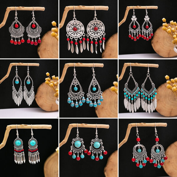 Wholesale Bohemian Ethnic Style Alloy Earrings