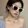Wholesale PC Black and White Cat-eye Sunglasses