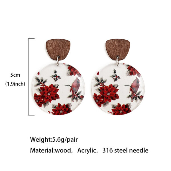 O1CN01tZNWTI1zp35nvW9nx_2215459036762-0-cib Wholesale Christmas Acrylic Printed Lantern Snowflake Earrings