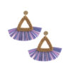 Wholesale Vacation Rattan Straw Tassels Earrings
