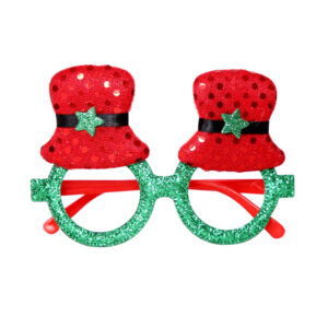 Christmas Red Hat green glasses