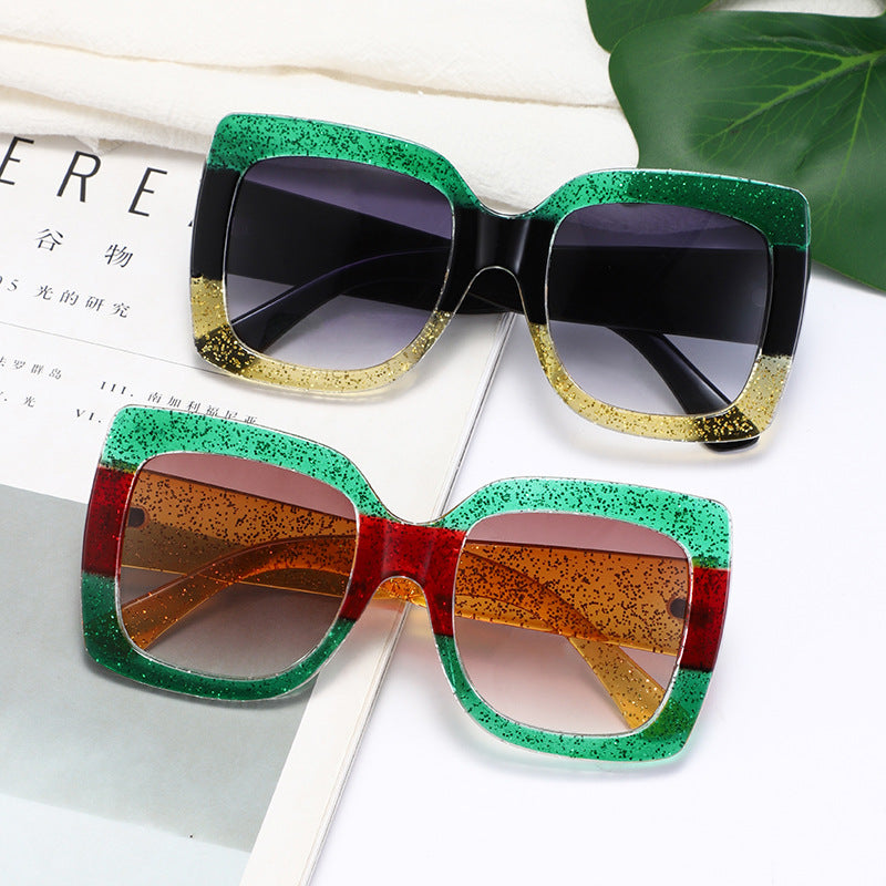 Wholesale PC Large Frame Three-color Frame Sunglasses