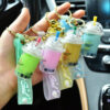 Wholesale Acrylic Oiled Cat Milk Tea Cup Creative Key Chain