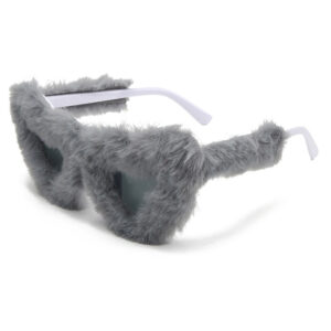 White frame with gray velvet