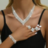 O1CN01tcdAJu1ynqPRkMYUt_1988846624-0-cib Wholesale Rhinestone Silver Plated Necklace Bracelet Stretch Ring Set