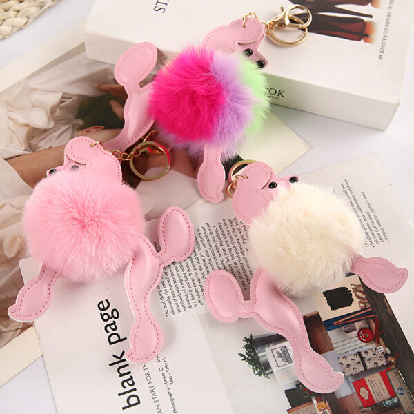 Wholesale Poodle Fur Ball Rex Rabbit Fake Keychains