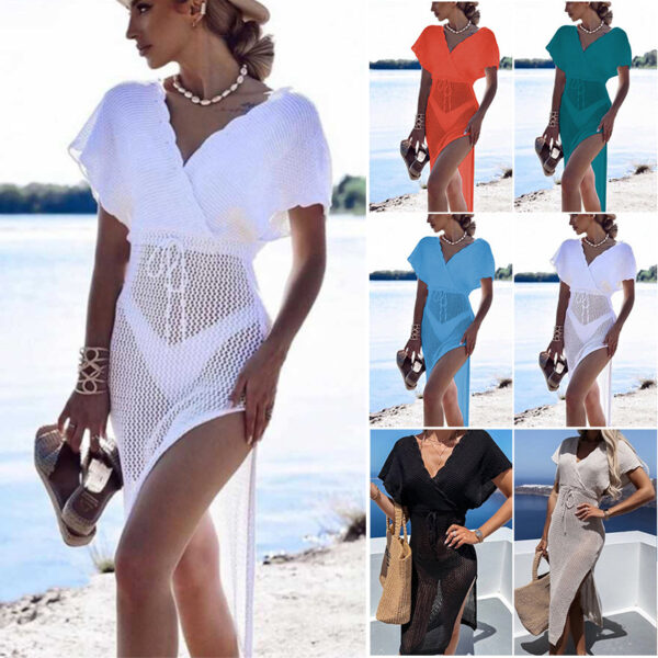 Wholesale Hollow Stitching Sunscreen Shirt Polyester Swimwear