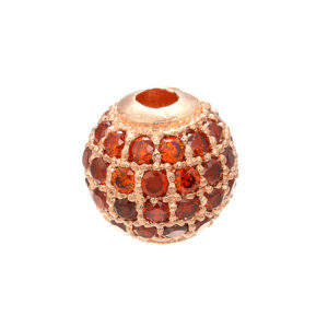 Rose gold Garnet Red / 6mm