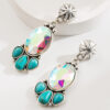 Wholesale Fashion Vintage Bohemian Turquoise Fashion Trend Temperament Versatile Stud Earrings